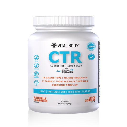 Vital Body CTR supplement container on a white background