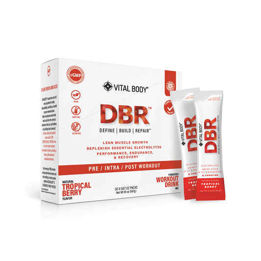 Vital Body DBR supplement package on a white background