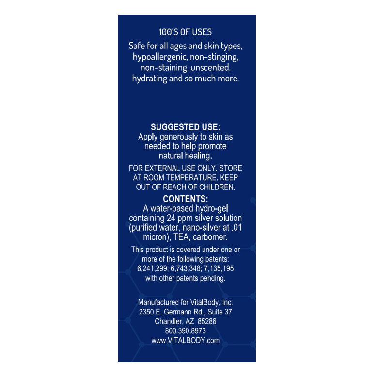 Blue label with text on a white background